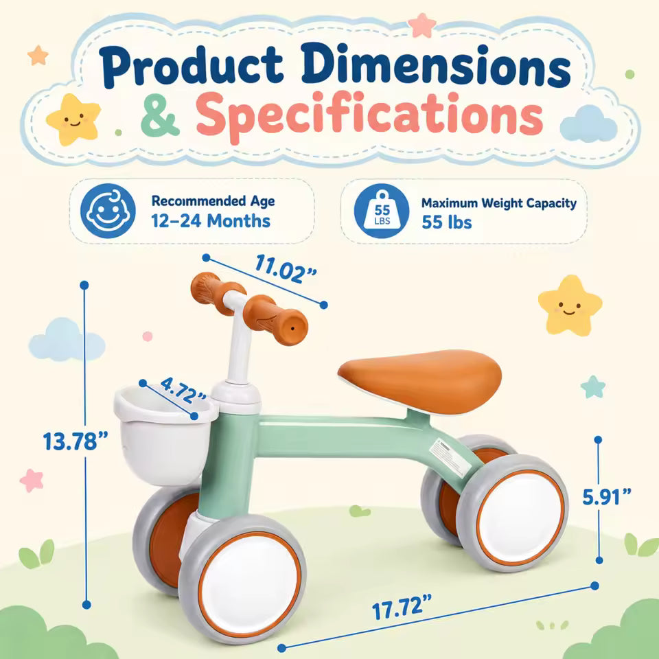 4Wheels Balance Bike for Kids